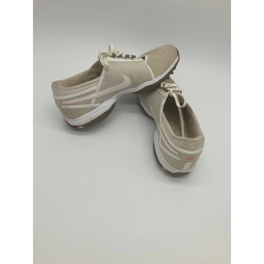 Nike Air Summer Lite Golf Shoes Womens 10 Beige Mesh Sneakers 312222-111